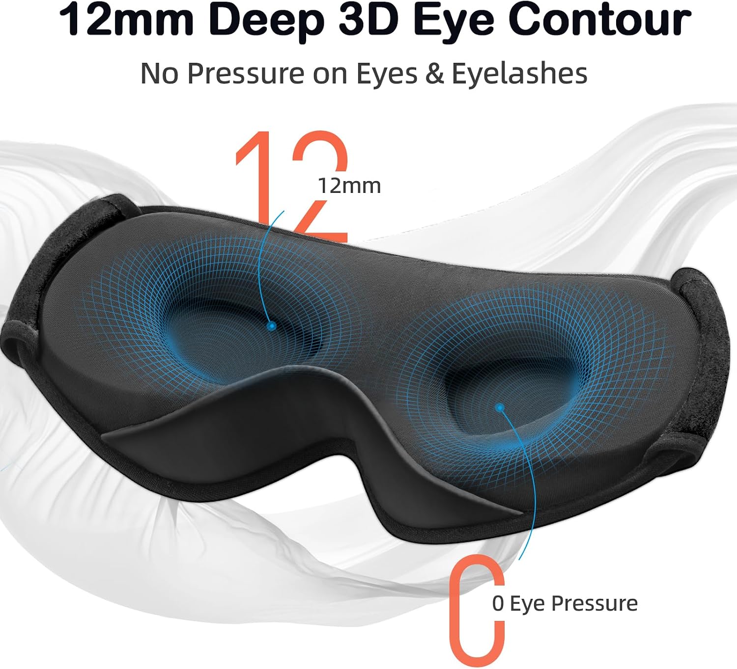 Thumbnail 3 de INNELO Sleep Eye Mask – Ultra Soft Breathable with Adjustable Strap