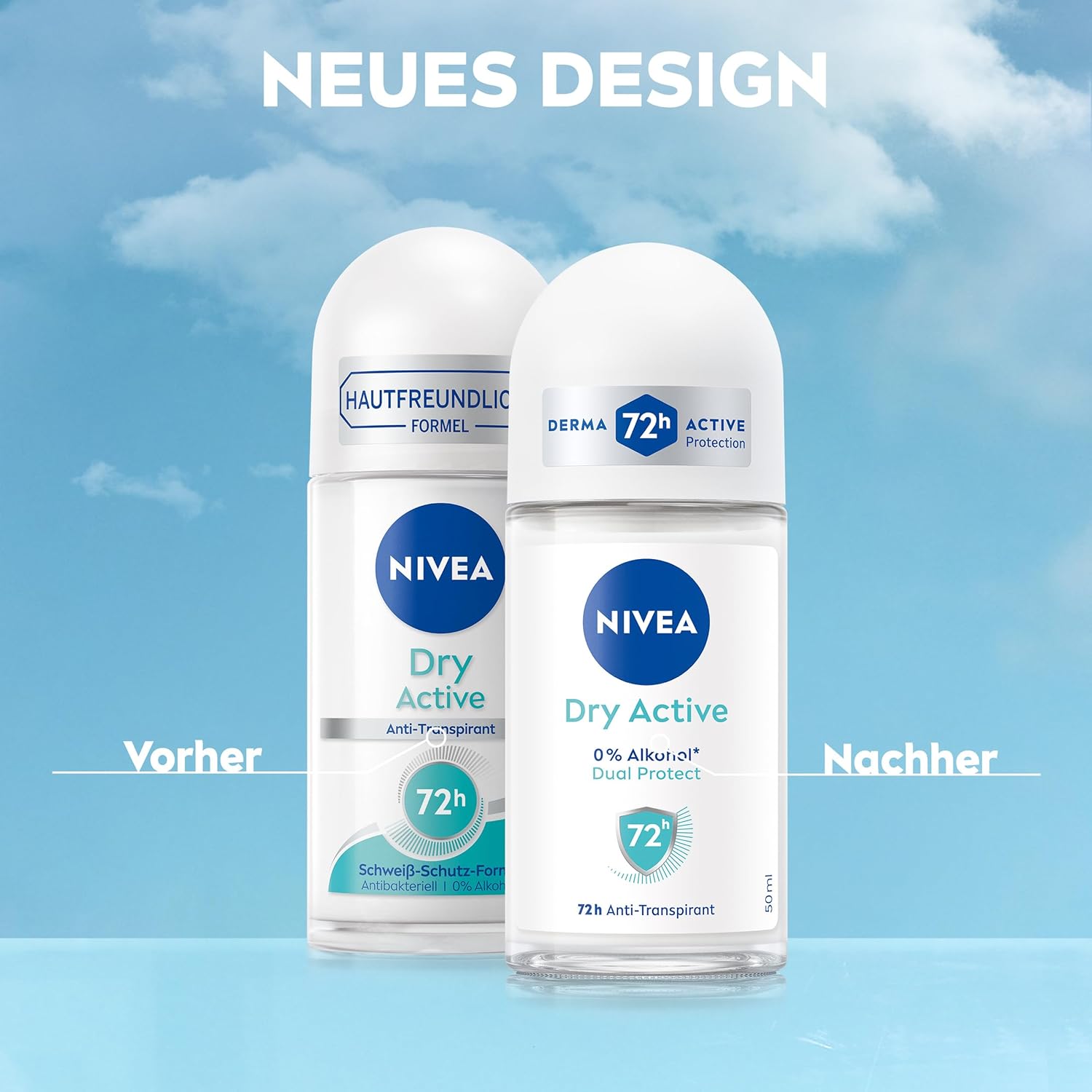 Thumbnail 4 de NIVEA Dry Active Deo Roll-On - 72h Schutz, Antitranspirant mit Dual Protect Formel (50 ml)