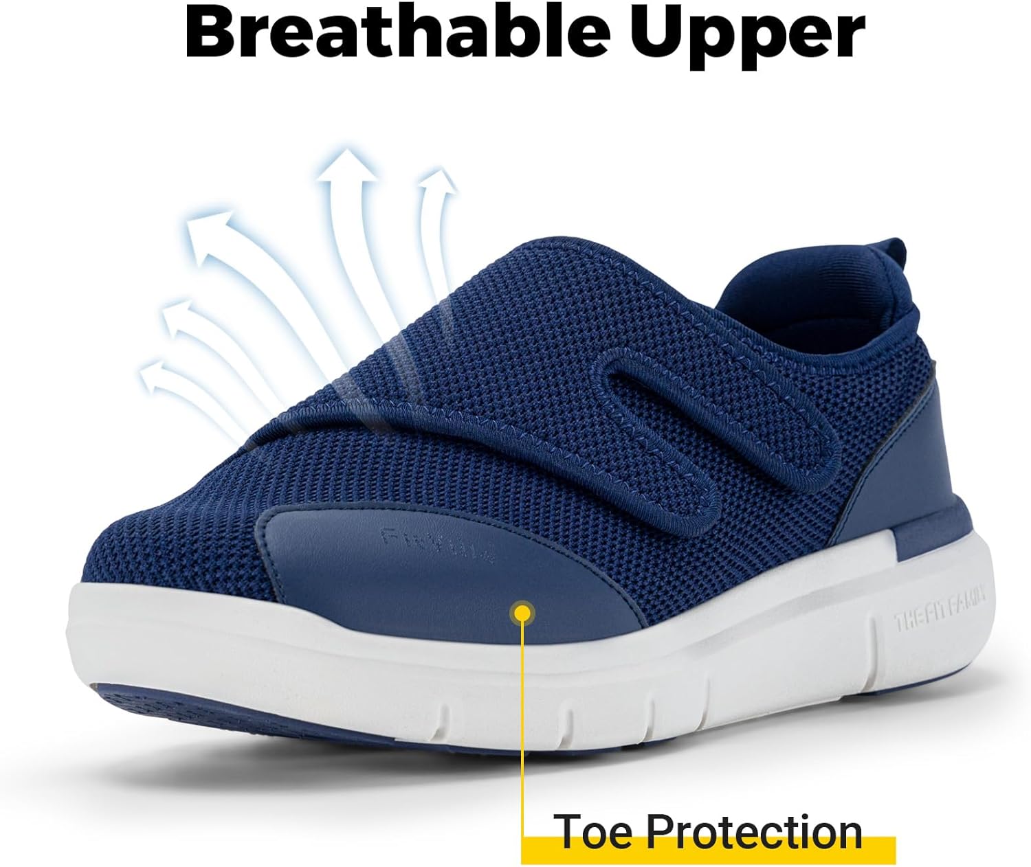Thumbnail 5 de FitVille Scarpe Diabetici da Uomo Extra Larghe per Piedi Gonfi – Ortopediche Regolabili