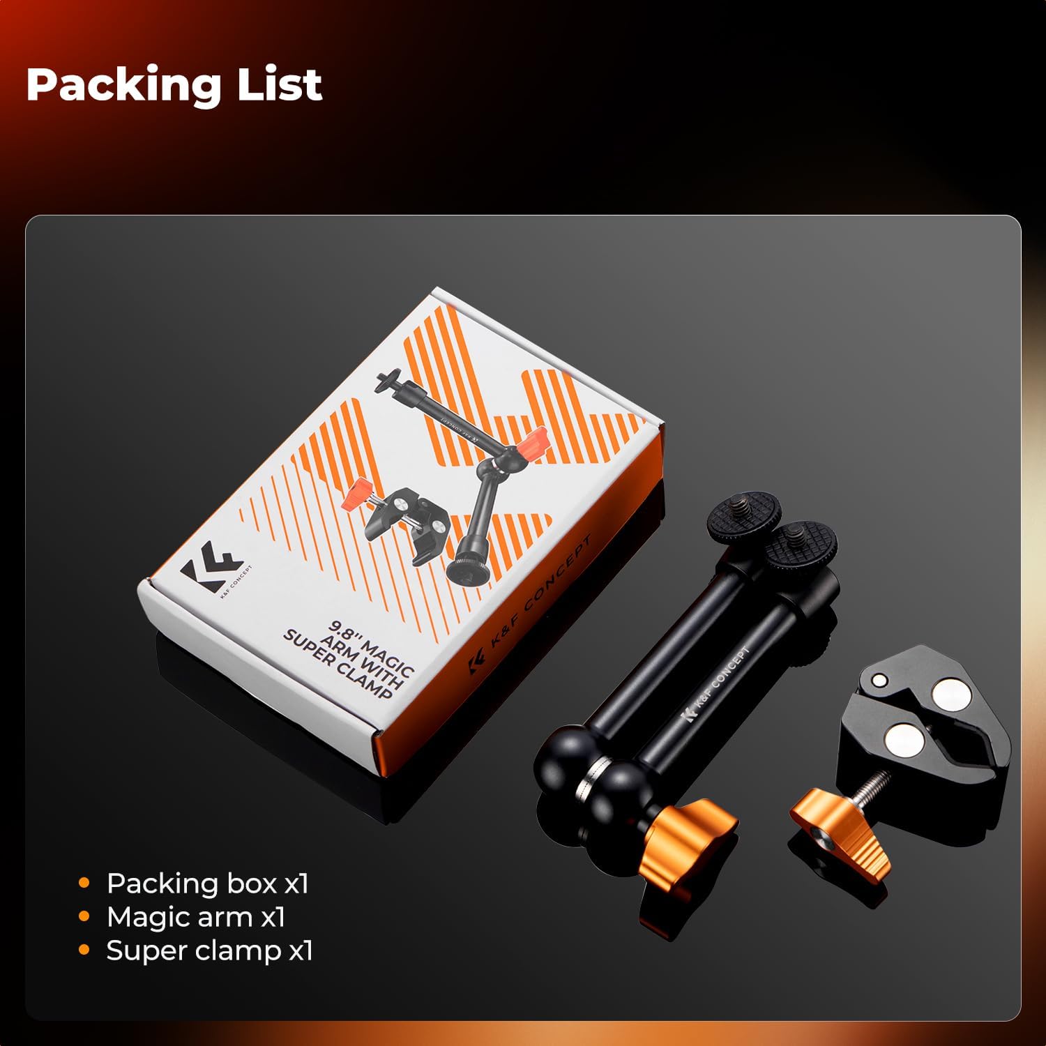 Thumbnail 6 de K&F CONCEPT 9.8" Magic Arm Kit for Camera Mount