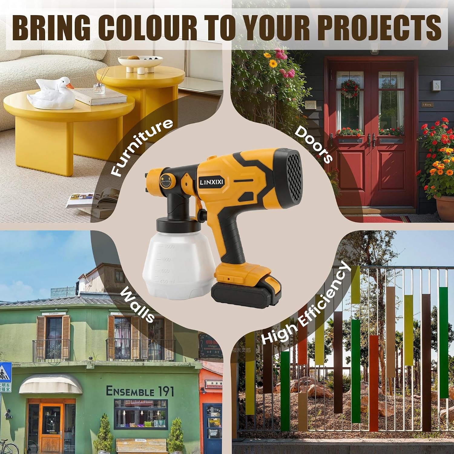 Thumbnail 6 de L1NXIXI Cordless Paint Sprayer for Dewalt 18V Battery – Tool Only