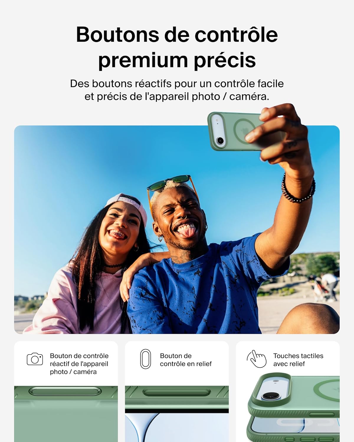 Thumbnail 1 de Belkin SheerForce Grip Coque iPhone Air – Protection légère et antidérapante compatible MagSafe
