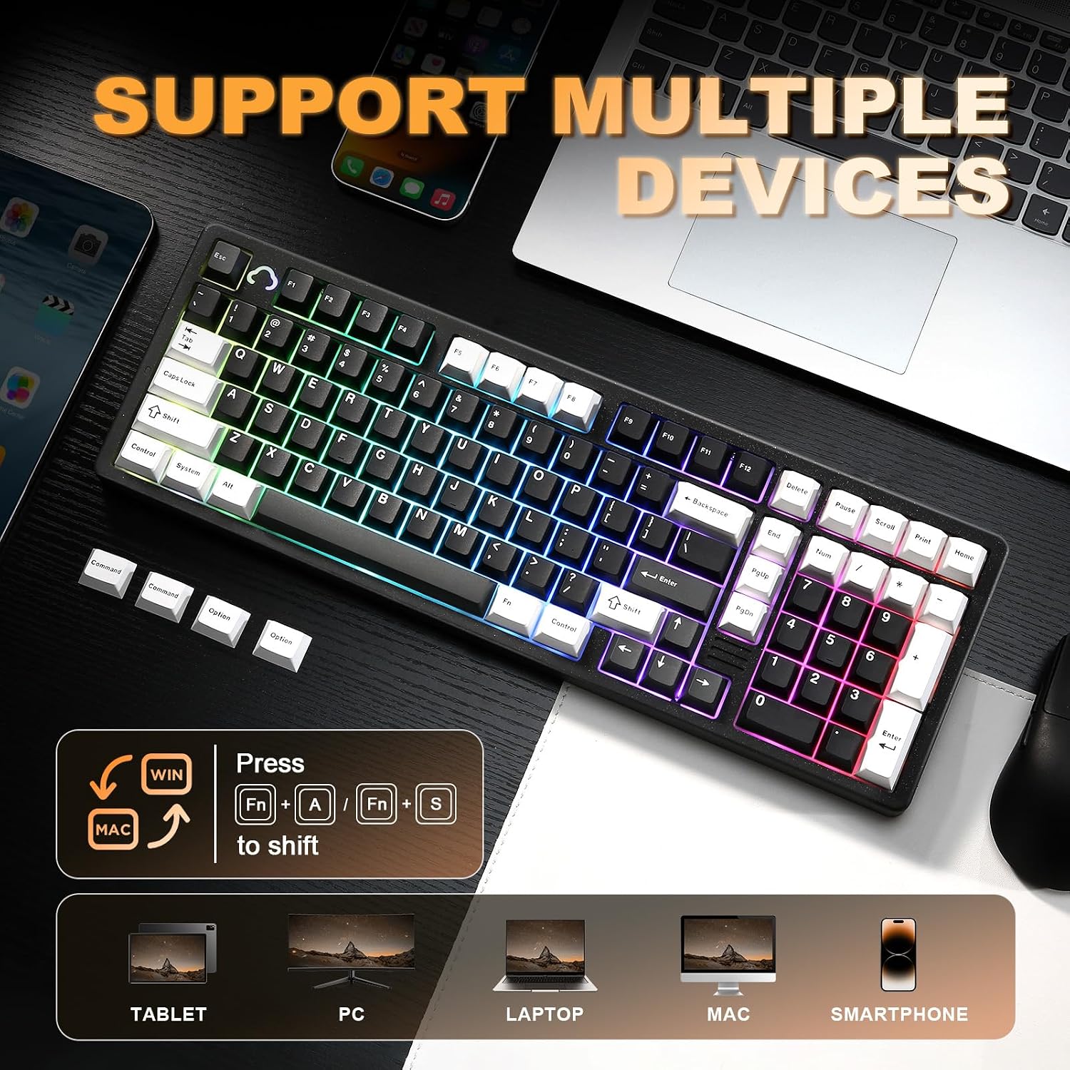 Thumbnail 6 de YUNZII AL98 Kabellose Gaming Tastatur 1800