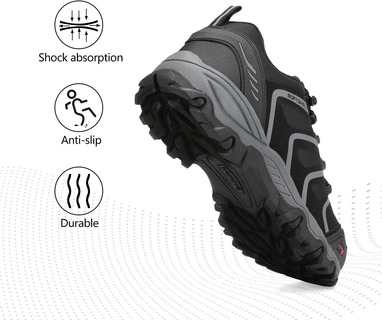 Thumbnail 4 de NORTIV 8 Herren wasserdichte Wanderschuhe (Low Top) – leichter Outdoor-Trekking- und Trail-Stiefel