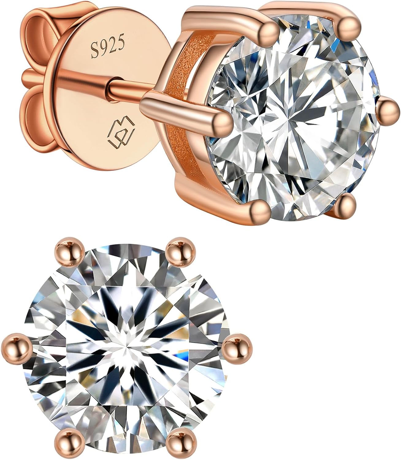 Detalle de MomentWish Orecchini Moissanite 1 ct per pezzo