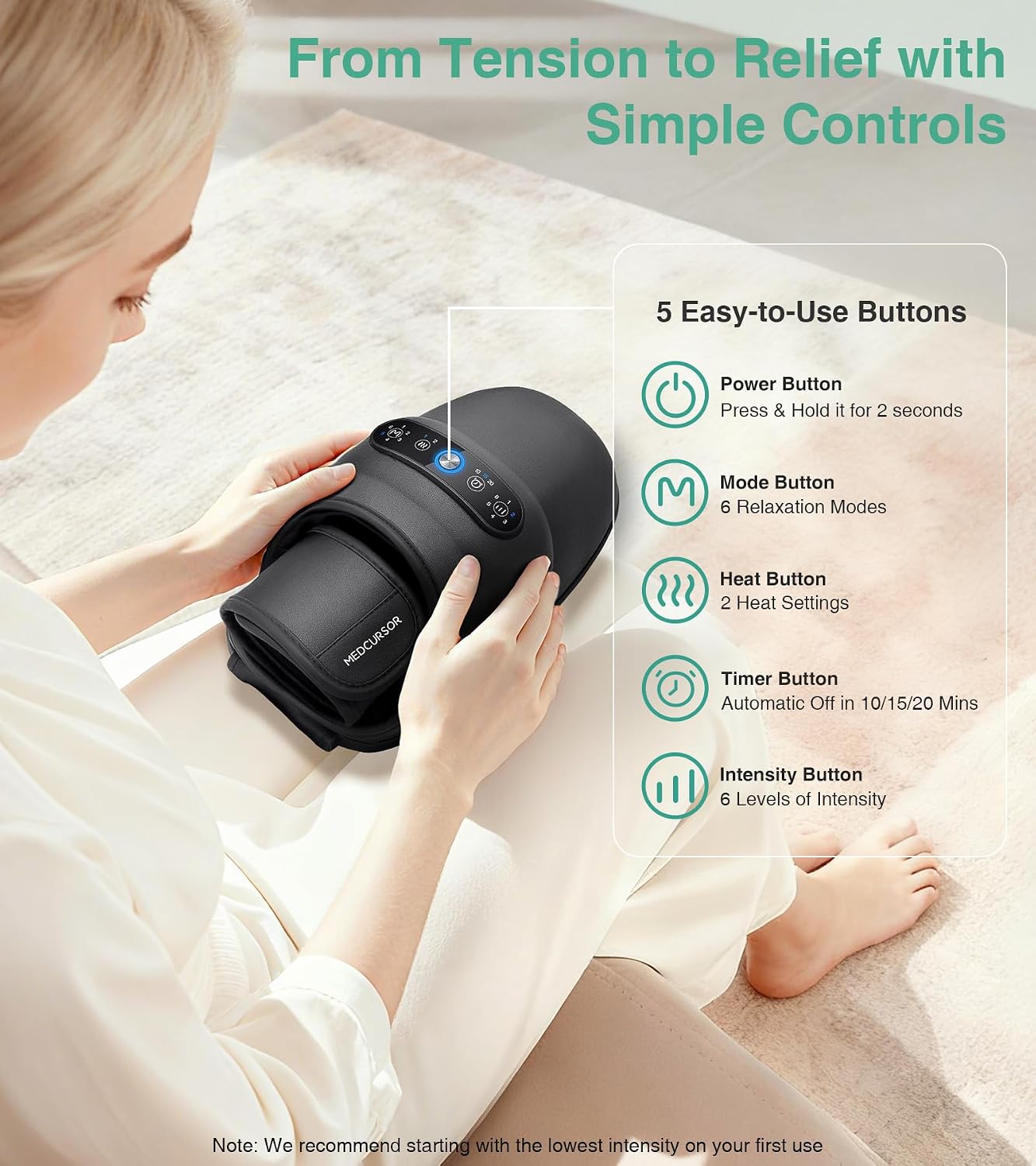Detalle de Medcursor Hand Massager, Rechargeable