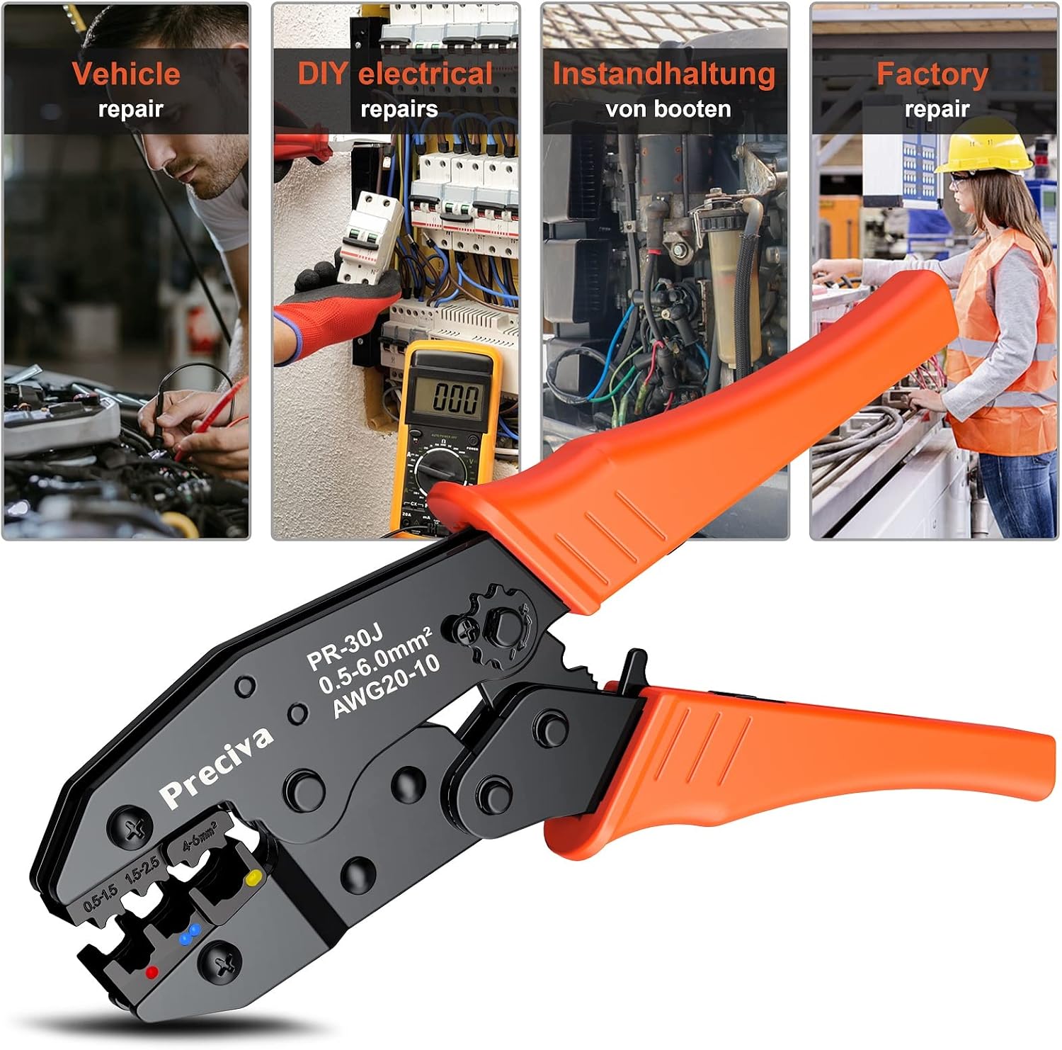 Thumbnail 5 de Preciva Ratchet Crimping Tool 0.5-6mm²