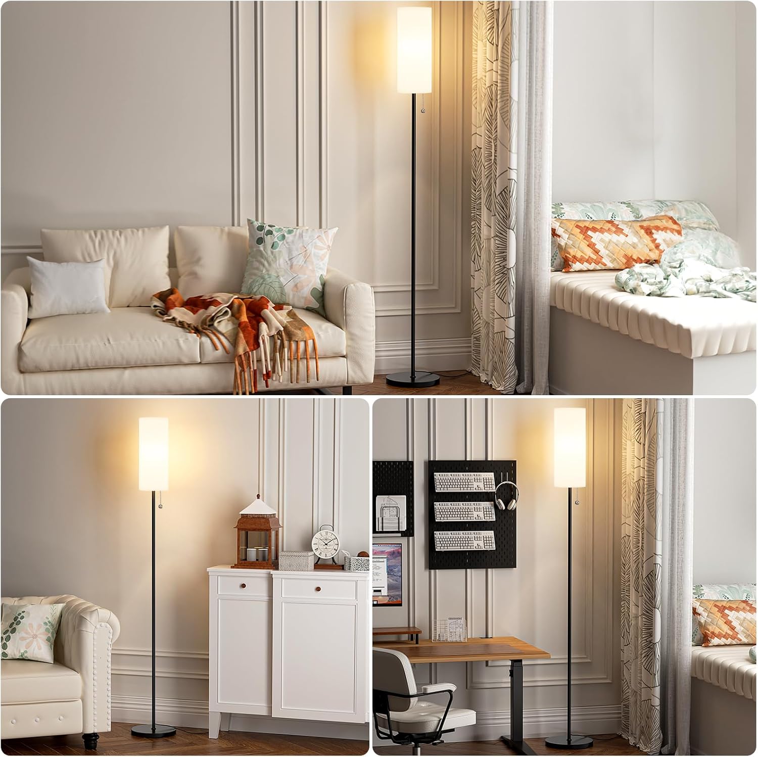 Thumbnail 5 de Aooshine White floor lamp with 64 inch pole