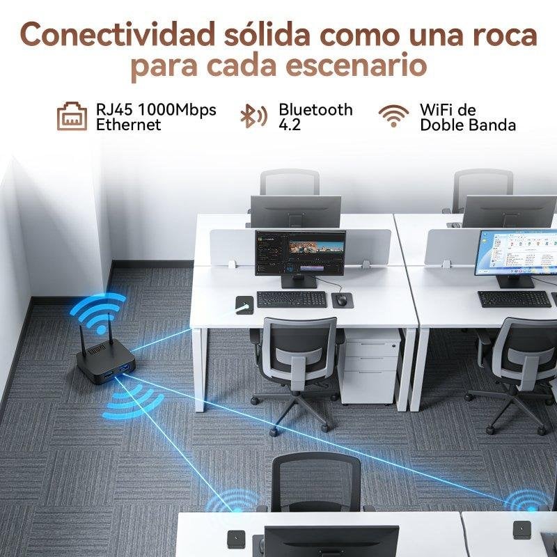 Detalle 2 de Mini PC Huidun H80 con Ryzen 7 3700U, 16 GB y 512 GB SSD: potencia en formato ultracompacto