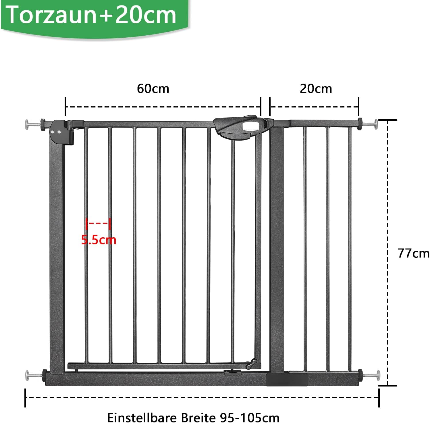 Thumbnail 1 de UISEBRT Treppenschutzgitter 95 bis 105 cm