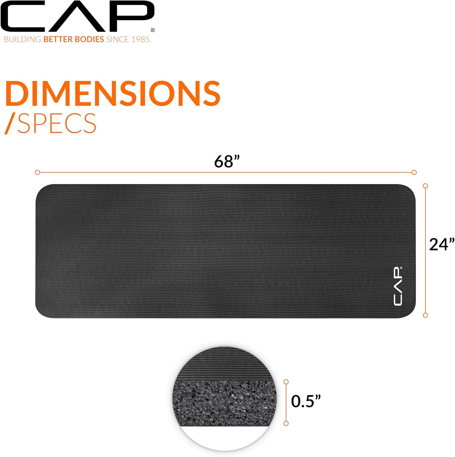 Detalle 2 de CAP Barbell 1/2-Inch Yoga Mat ๐