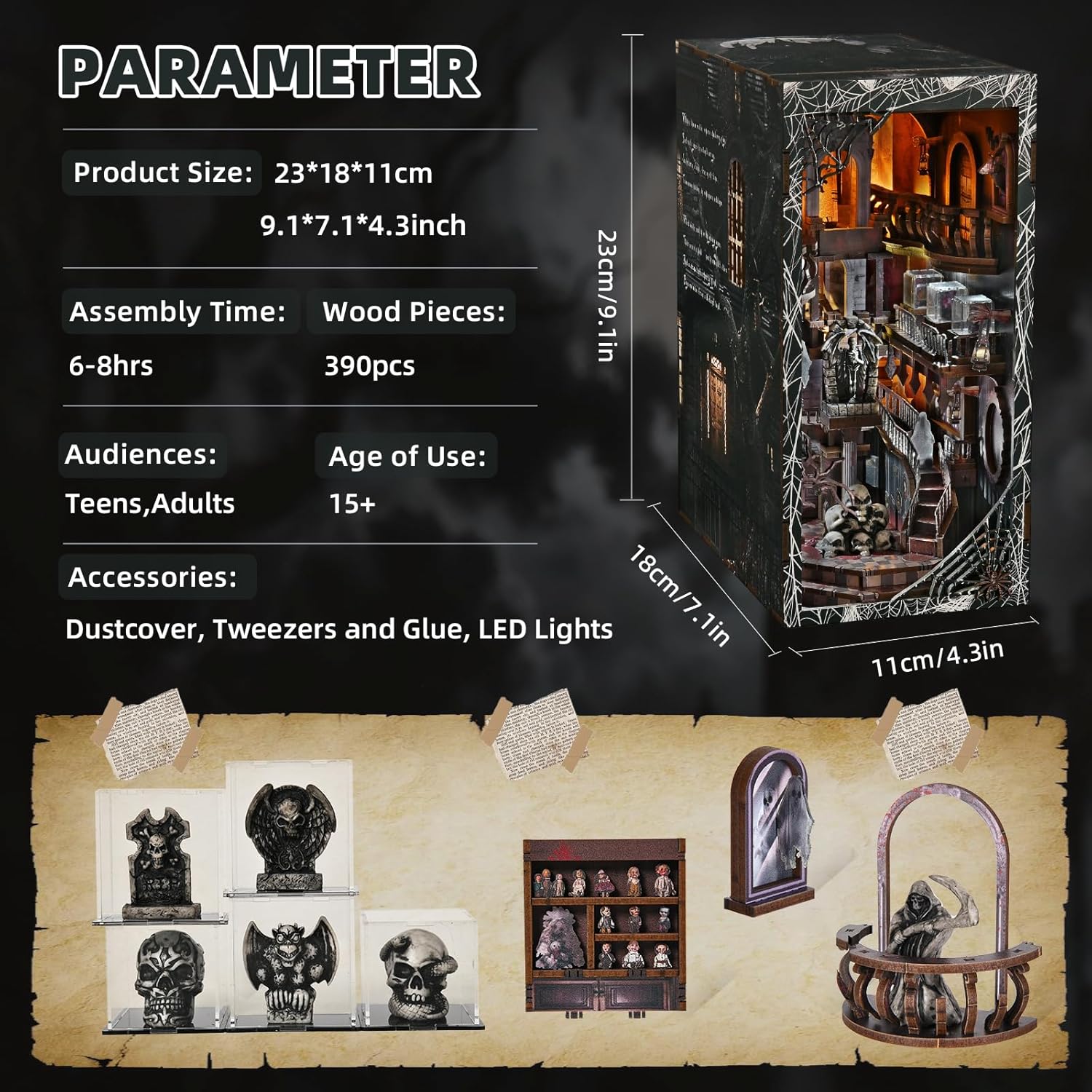 Thumbnail 1 de CCCDF Book Nook Kit DIY Miniature 3D Puzzle 📦