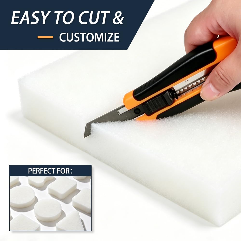 Detalle 2 de Welacer CUF01US Upholstery Foam Pad, 1 x 24 x 72 in, 125N / 33 ILD