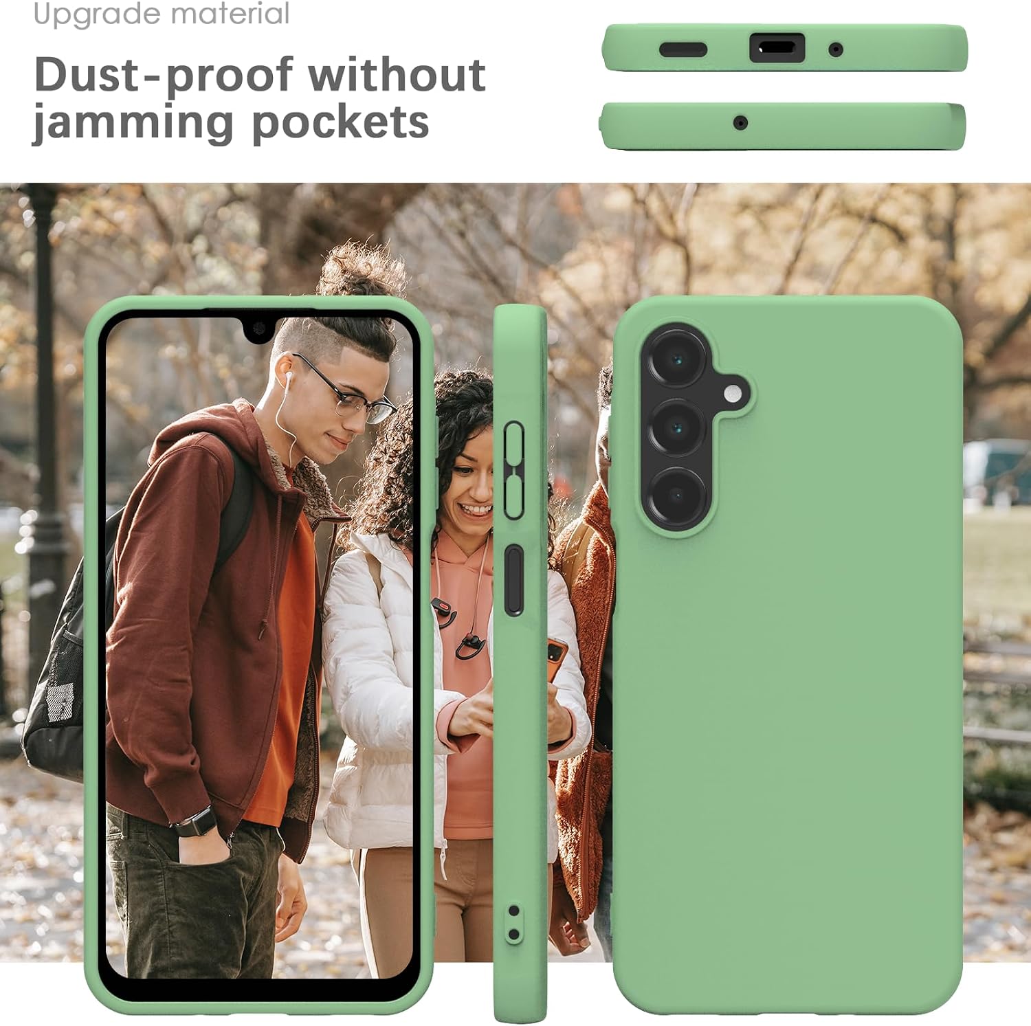 Thumbnail 6 de YATWIN Silicone Case for Samsung Galaxy A16 5G (Soft-Touch, Shockproof, DustProof) – Mint Green