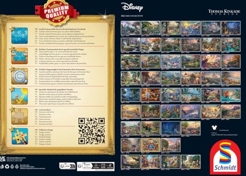 Detalle de Disney, Mickey & Minnie Trimming The Tree: Puzzle Thomas Kinkade 1000 Teile – Schmidt
