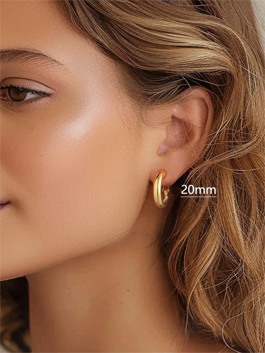 Thumbnail 2 de FindChic Créoles en acier inoxydable pour femme (diamètres 20 à 80 mm) – boucles huggie argenté, doré ou noir