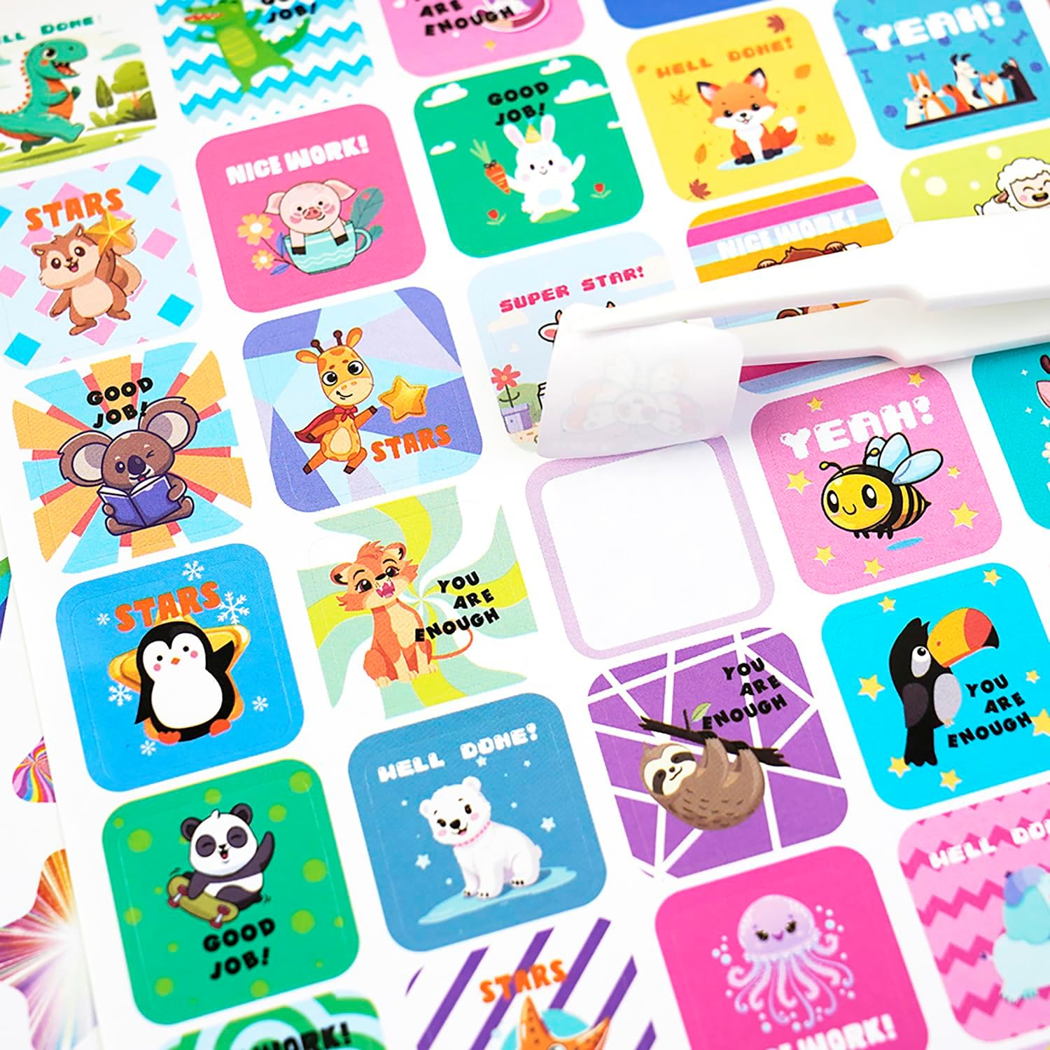Detalle 2 de Kaderas Reward Stickers beloningsstickers, 844 mini stickers op 16 vellen