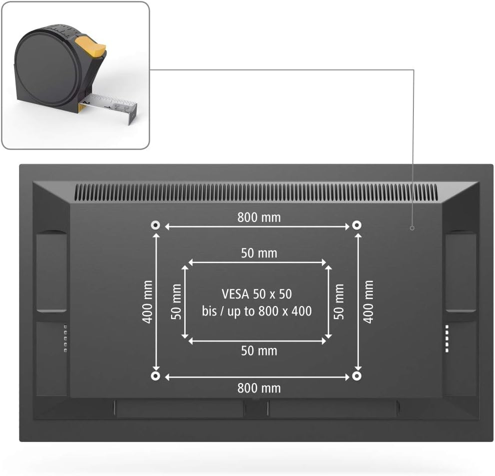 Detalle 2 de Hama Strong FIX ultra-slim TV wall bracket (fixed mount) for flat & curved TVs up to 100kg