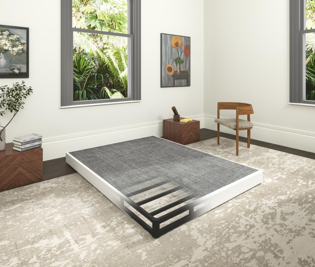 Detalle de Faoide FAOBS Queen Metal Box Spring, 5-Inch Low-Profile Bed Base