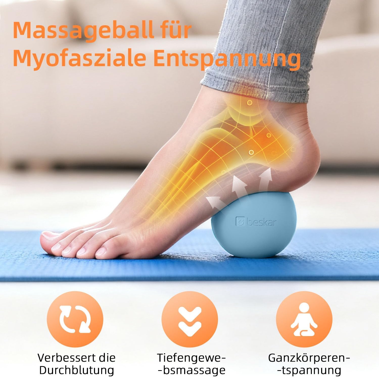 Thumbnail 1 de BESKAR Massage-Lacrosse-Ball 1 Stück für Faszien