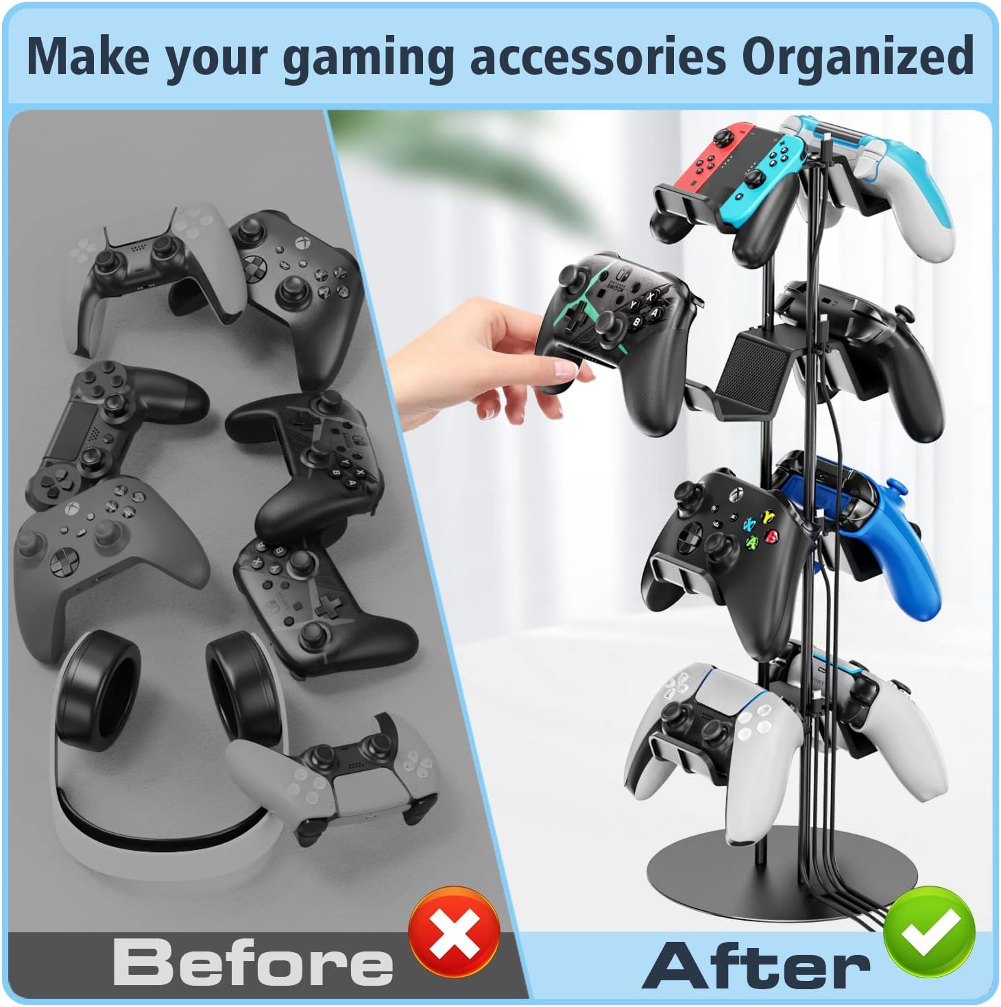 Thumbnail 5 de Gaming Deko Controller Halterung 4‑Stufen Organizer