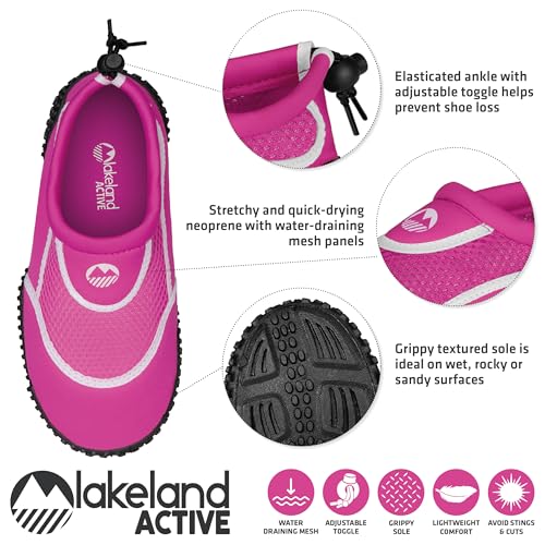 Detalle de Lakeland Active Girl's Eden Aquasport Water Shoes (13 Child UK) – Pink/White