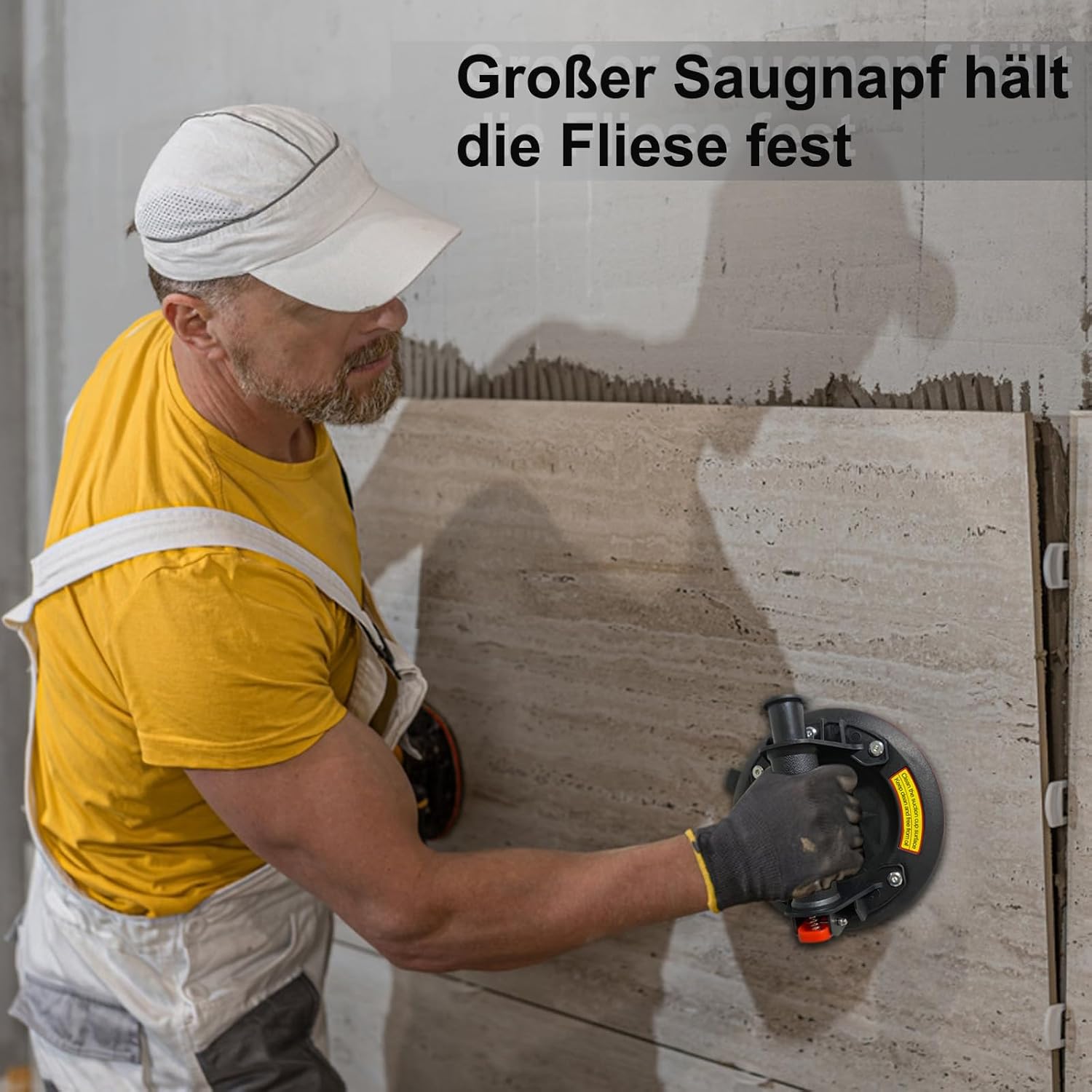 Detalle 2 de TQPXZO Saugheber 2er-Set (8,2 Zoll) für Glas & Fliesen, Tragkraft bis 220 kg – mit Tragetasche/Werkzeugkasten