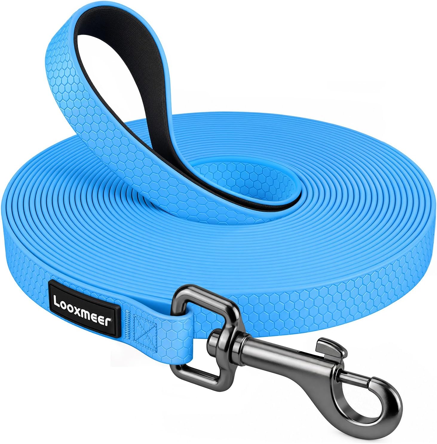 Detalle de Looxmeer Training Lead for Dogs 5m/16ft: Extra‑Long, Waterproof Training Lead with Padded Handle