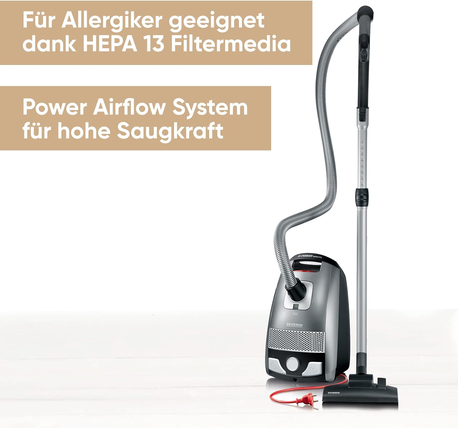Thumbnail 2 de SEVERIN Bodenstaubsauger mit Beutel S'POWER BC 7045 – leise, stark und flexibel