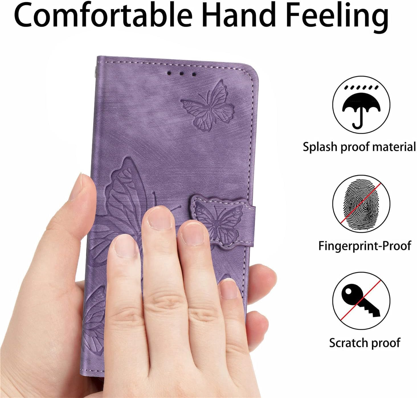 Detalle de CXTcase Handyhülle für Xiaomi Redmi Note 14 Pro 5G / Pro+ 5G – Flip Case aus PU Leder, Lila