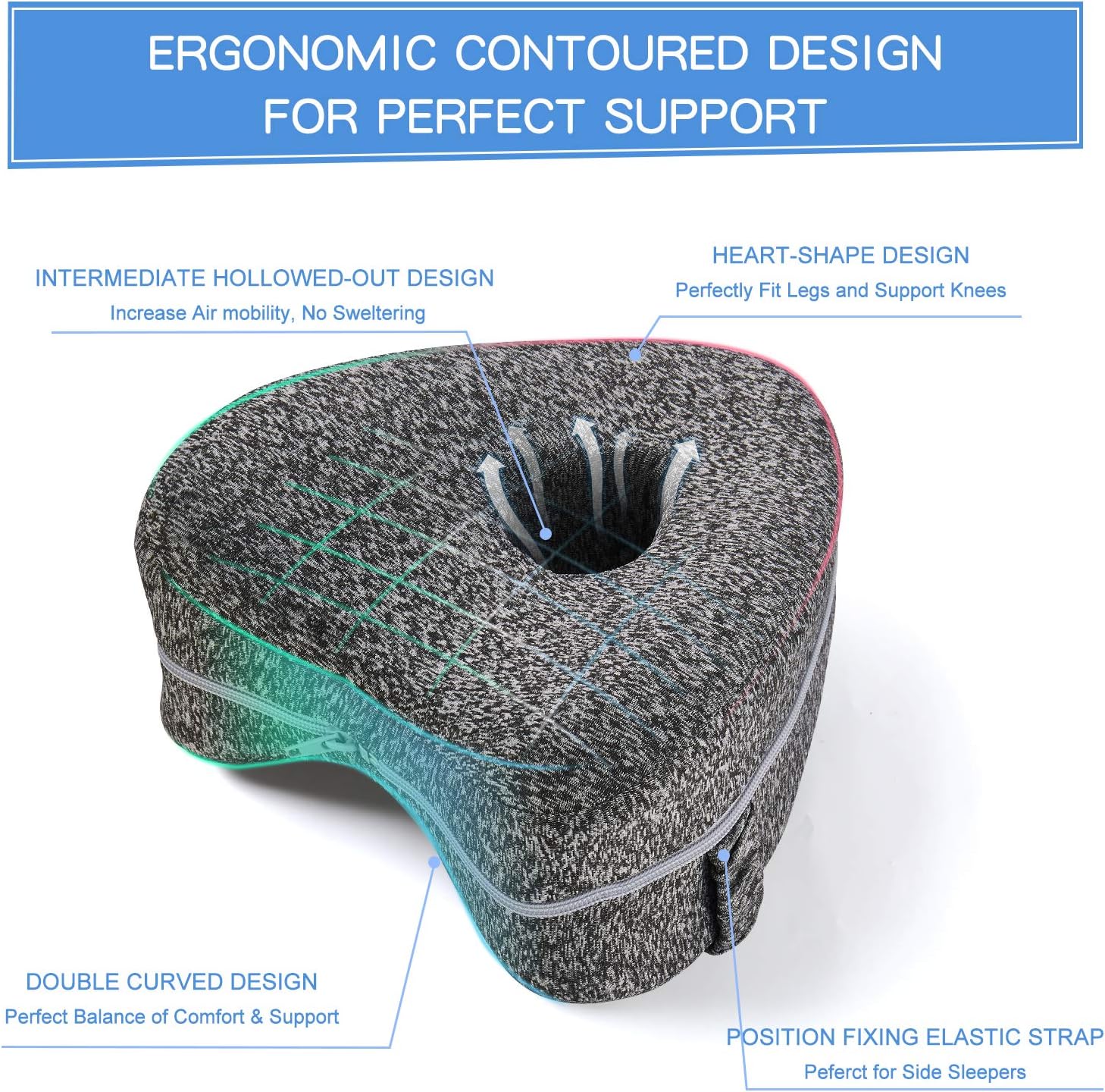Thumbnail 4 de BEAUTRIP Leg Pillow memory foam knee pillow for side sleepers