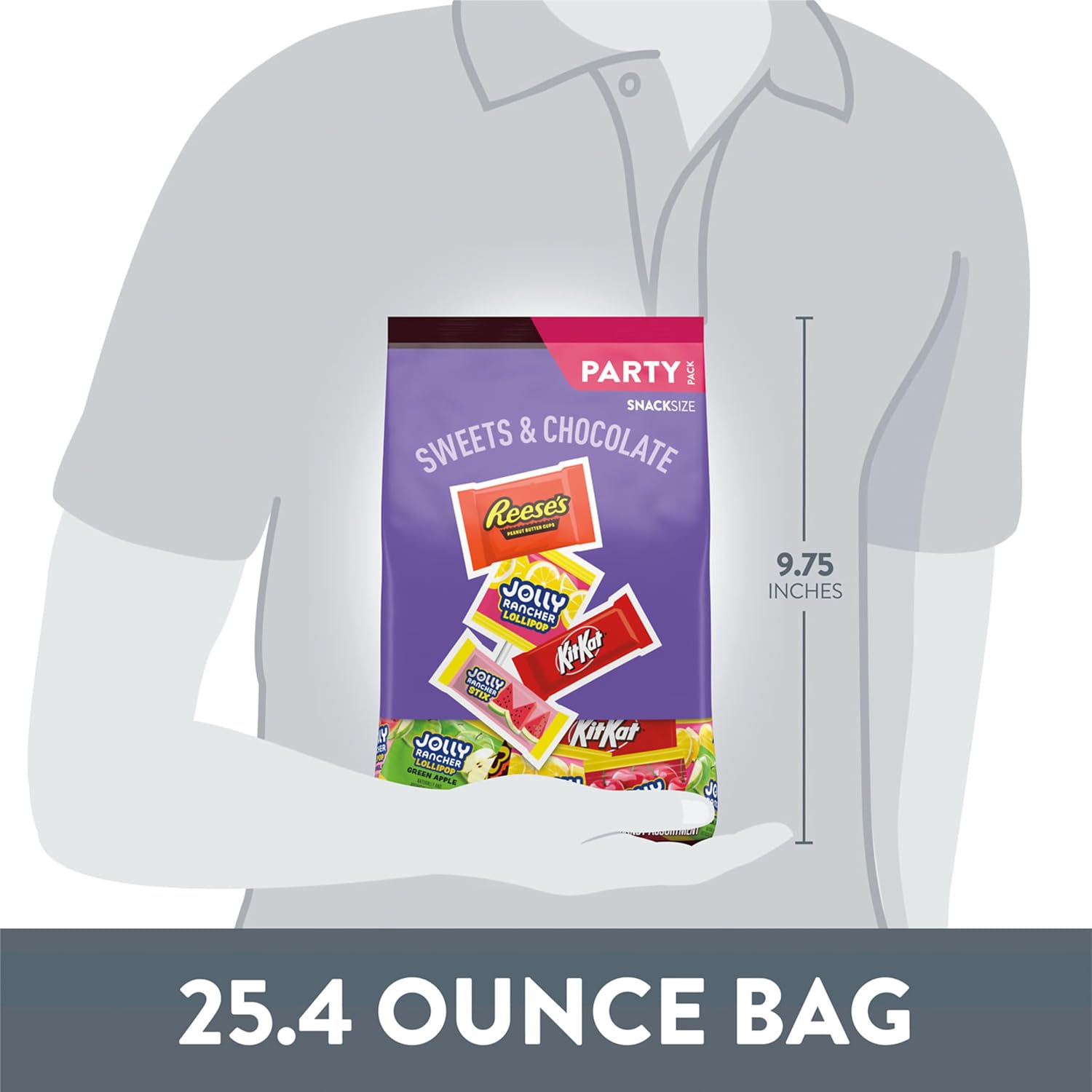 Thumbnail 3 de HERSHEY'S JOLLY RANCHER, KIT KAT & REESE'S Snack Size Candy Party Pack, 25.4 oz