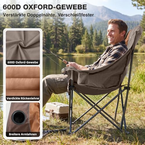 Thumbnail 6 de RELAX FIELD Übergroßer Campingstuhl Faltbar – Gepolstert XXL, 102x55x57 cm