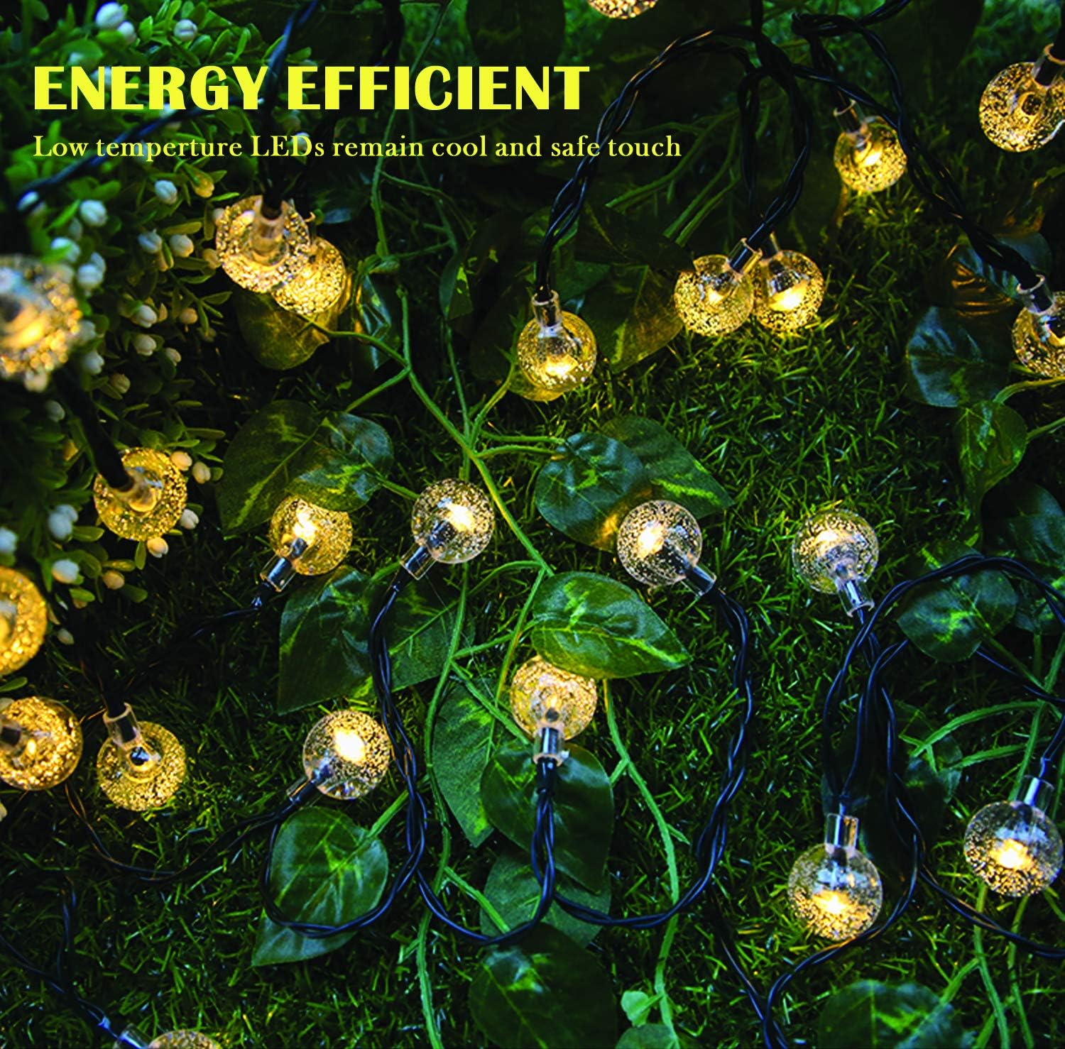 Detalle 2 de Solar globe string lights 59ft 100 LEDs