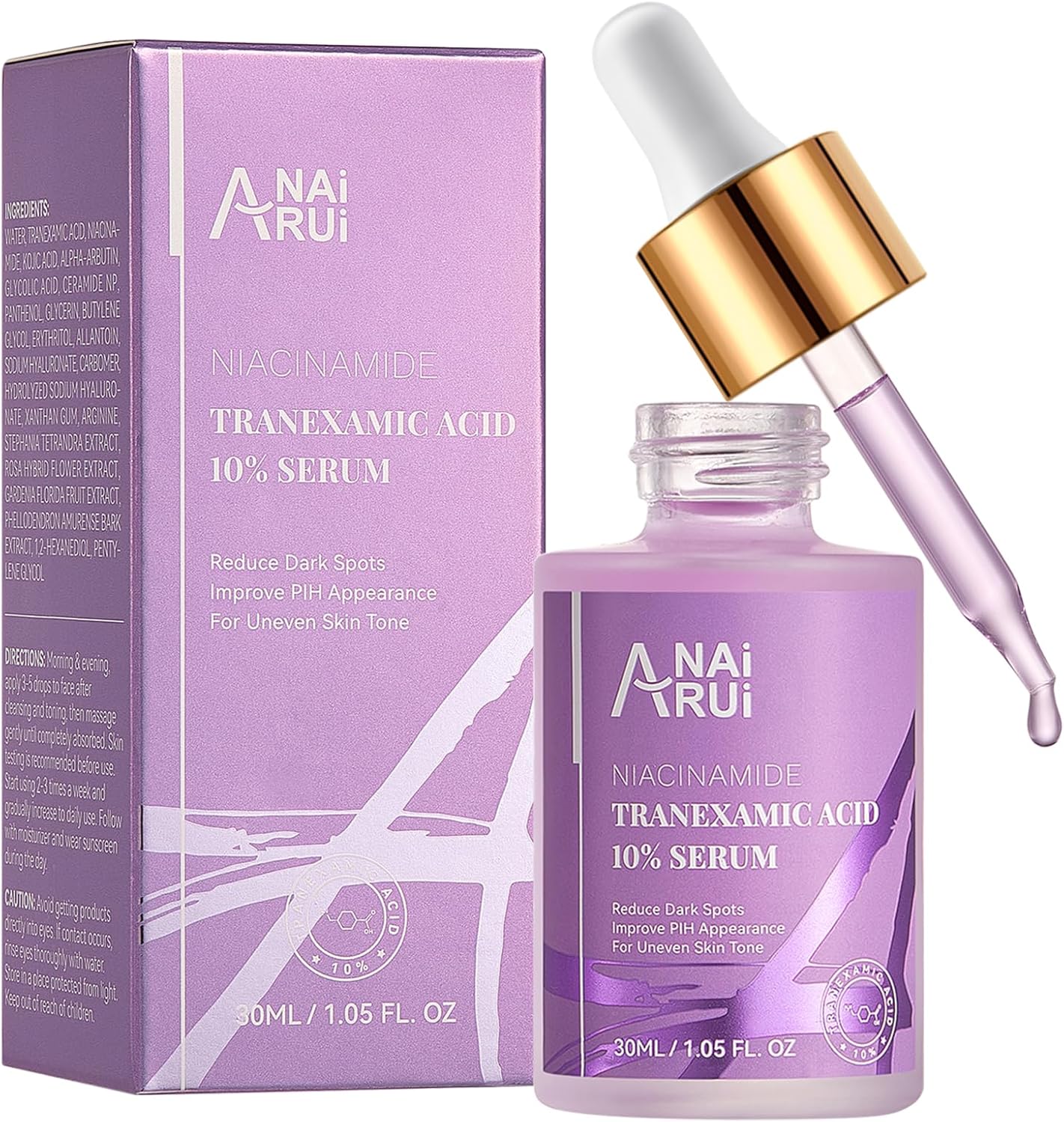 ANAiRUi siero all’acido tranexamico con niacinamide e acido ialuronico, 30 ml