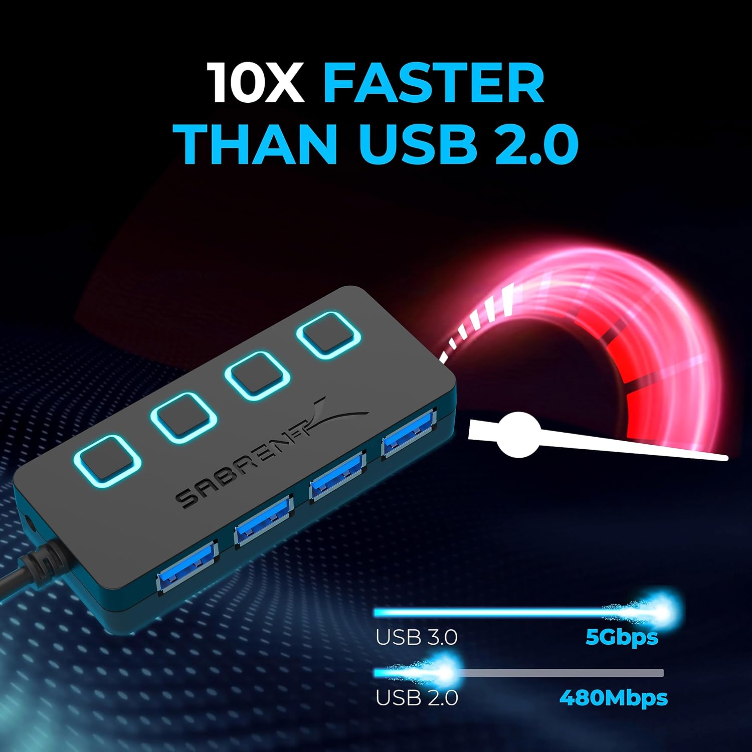 Thumbnail 4 de SABRENT HB-UM43 4‑Port USB Hub 5Gbps