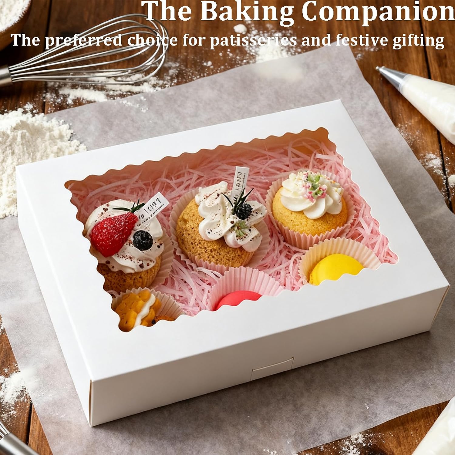 Thumbnail 6 de CUESVAP Bakery-10 koekjesdozen met venster, 10 stuks, 30,4 x 20,3 x 6,5 cm