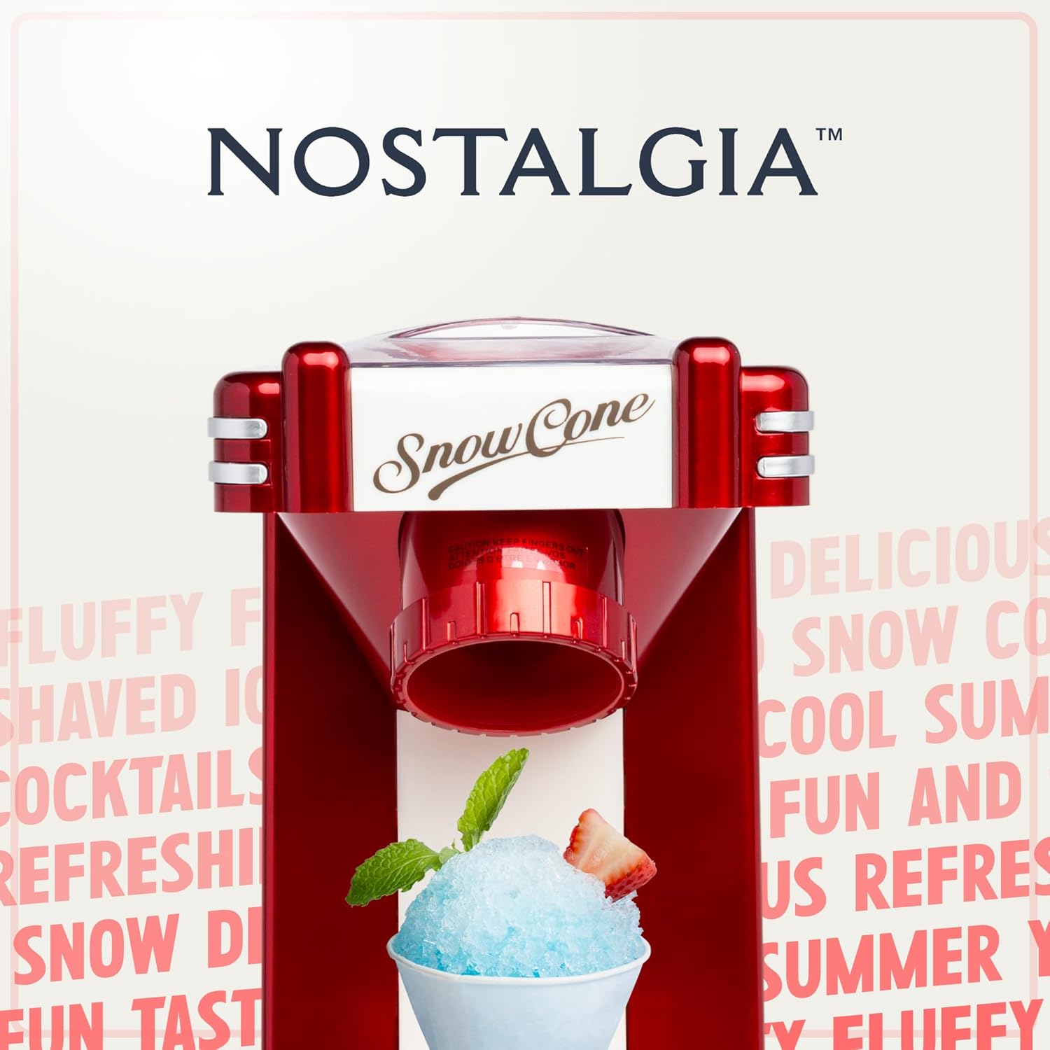 Thumbnail 4 de Nostalgia Snow Cone Shaved Ice Machine (Retro Red) - Makes 20 Icy Treats