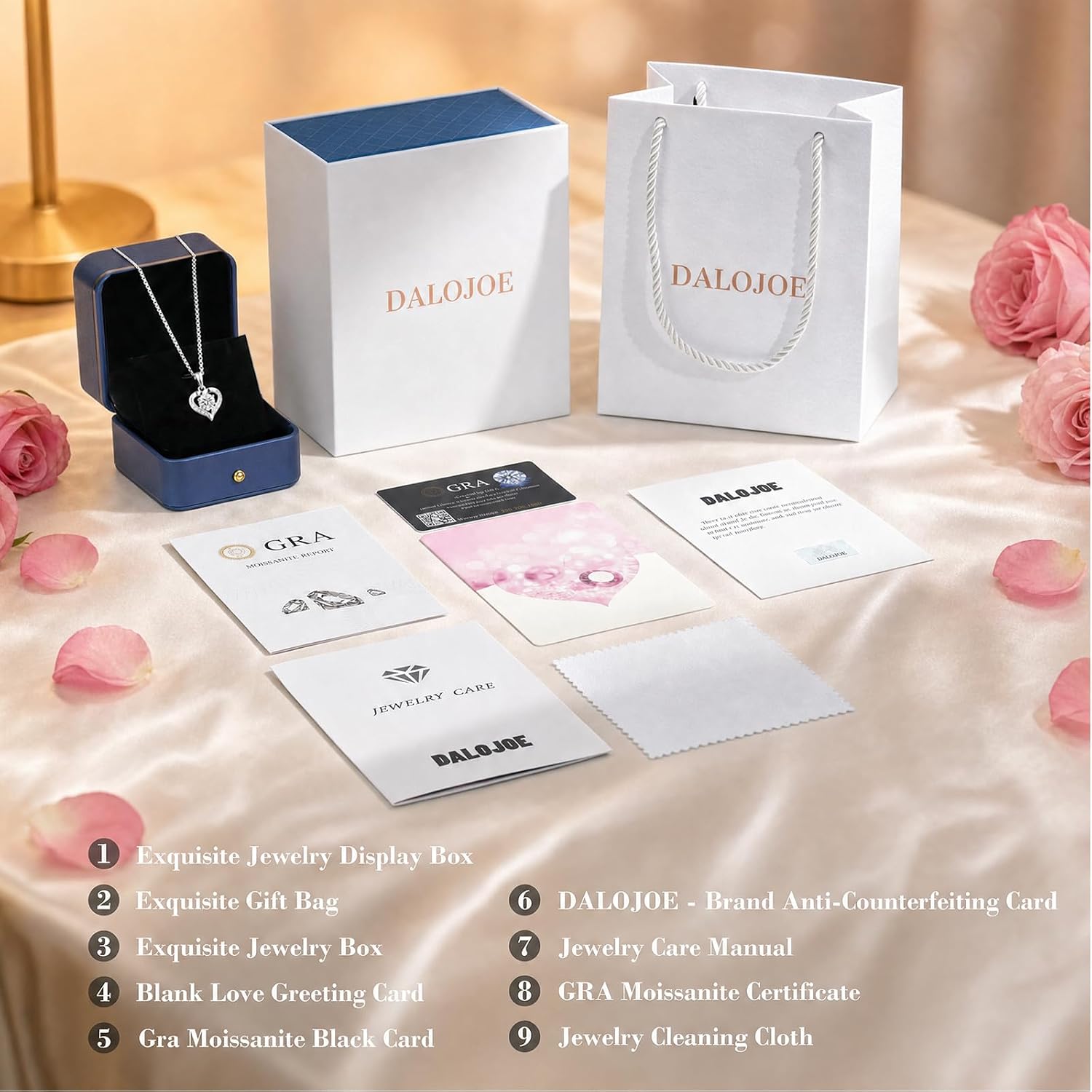 Thumbnail 4 de DALOJOE 1 Carat Heart Moissanite Necklace đź’Ž