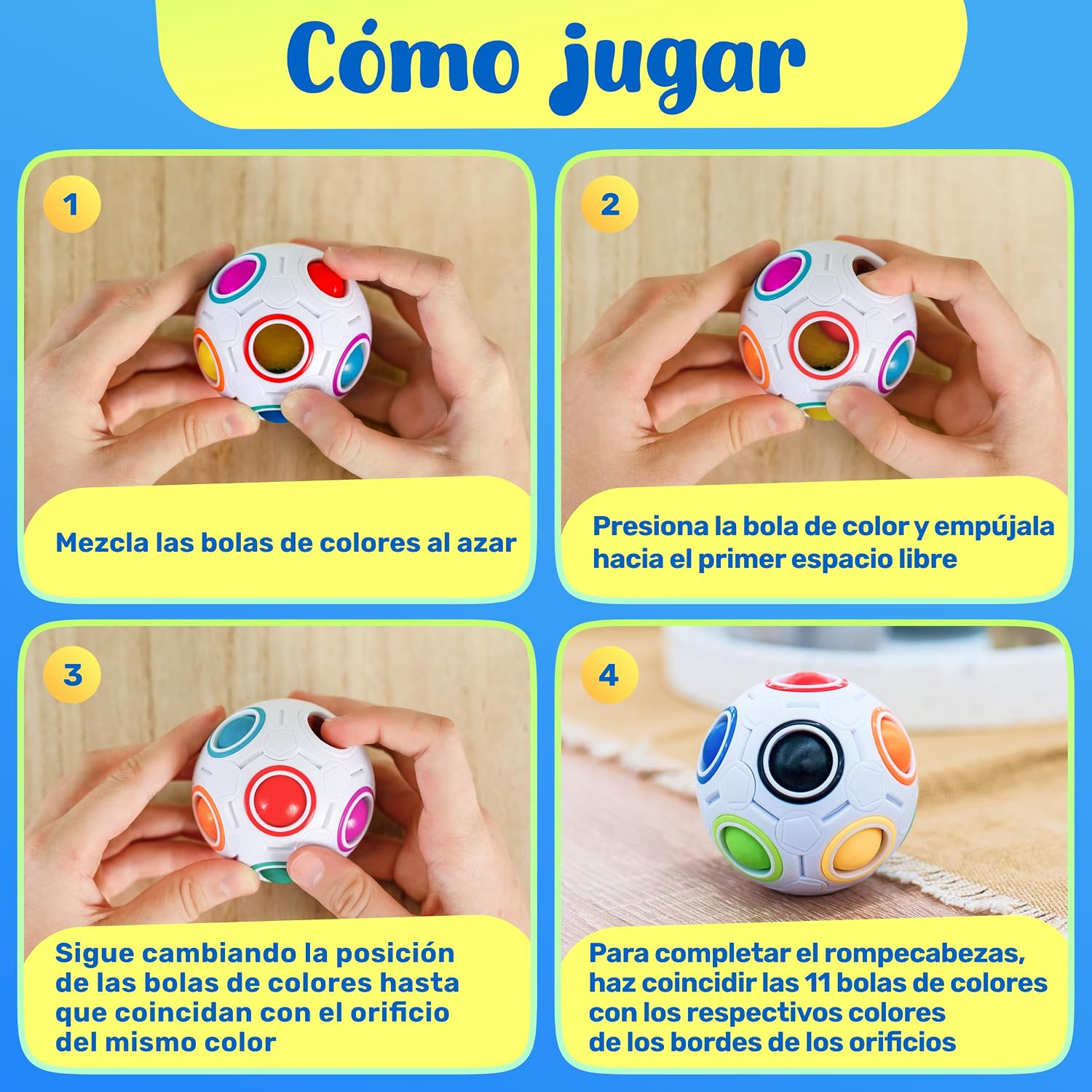 Detalle 2 de CUBIDI Bola Mágica Arcoíris 7 cm