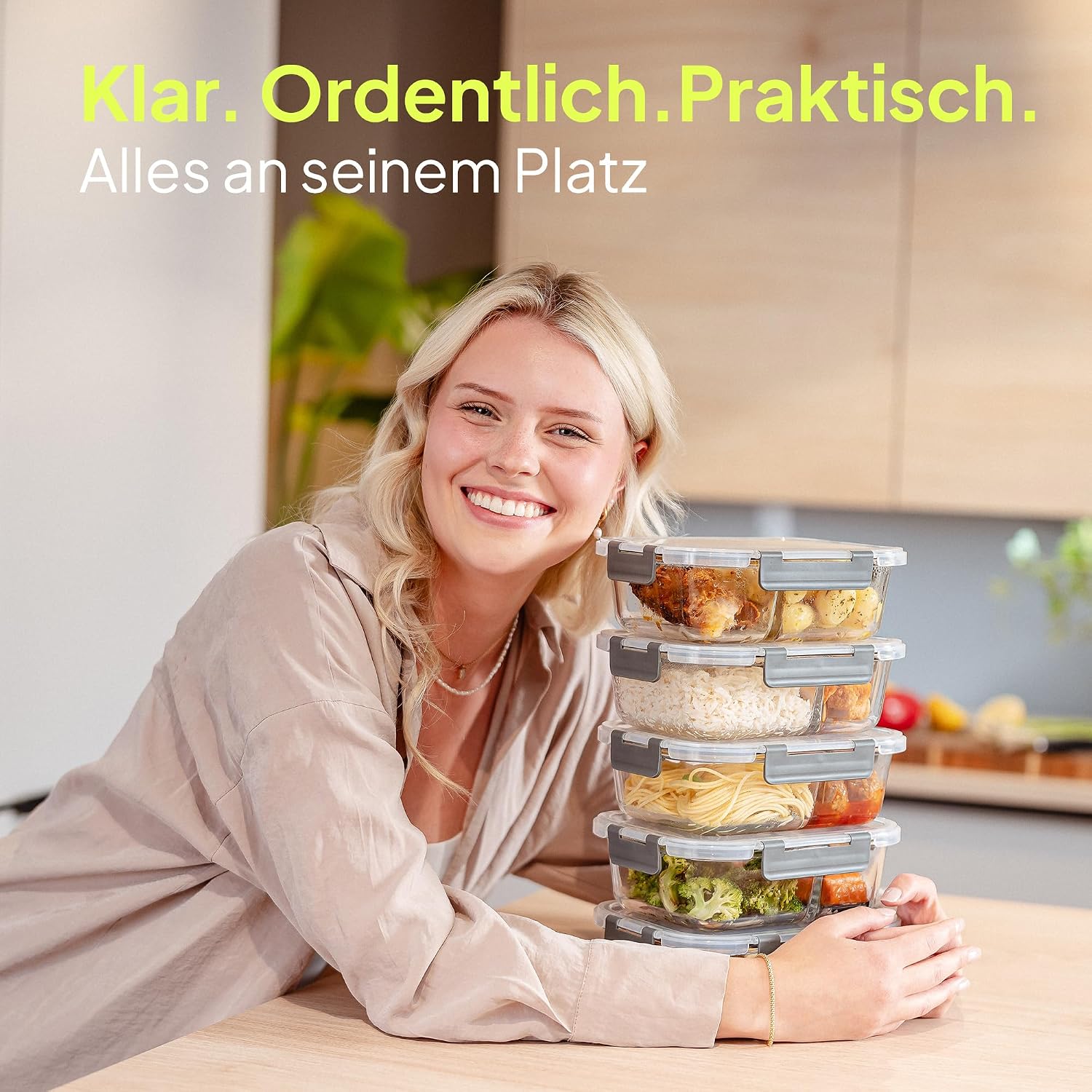 Thumbnail 6 de uandu Meal Prep Boxen Glas 2 Fächer 950 ml