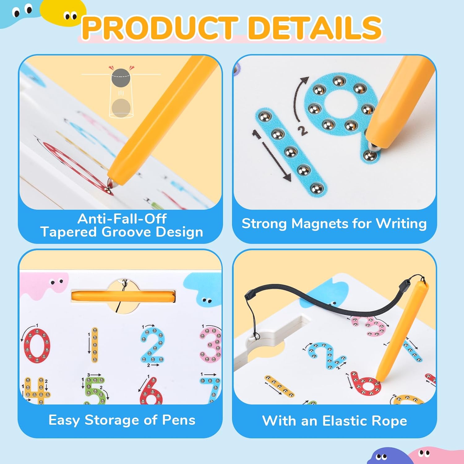 Thumbnail 5 de JoyCat Double-Sided Magnetic Number Tracing Board (1-20): 2-in-1 Learning Tool for Toddlers and Preschoolers