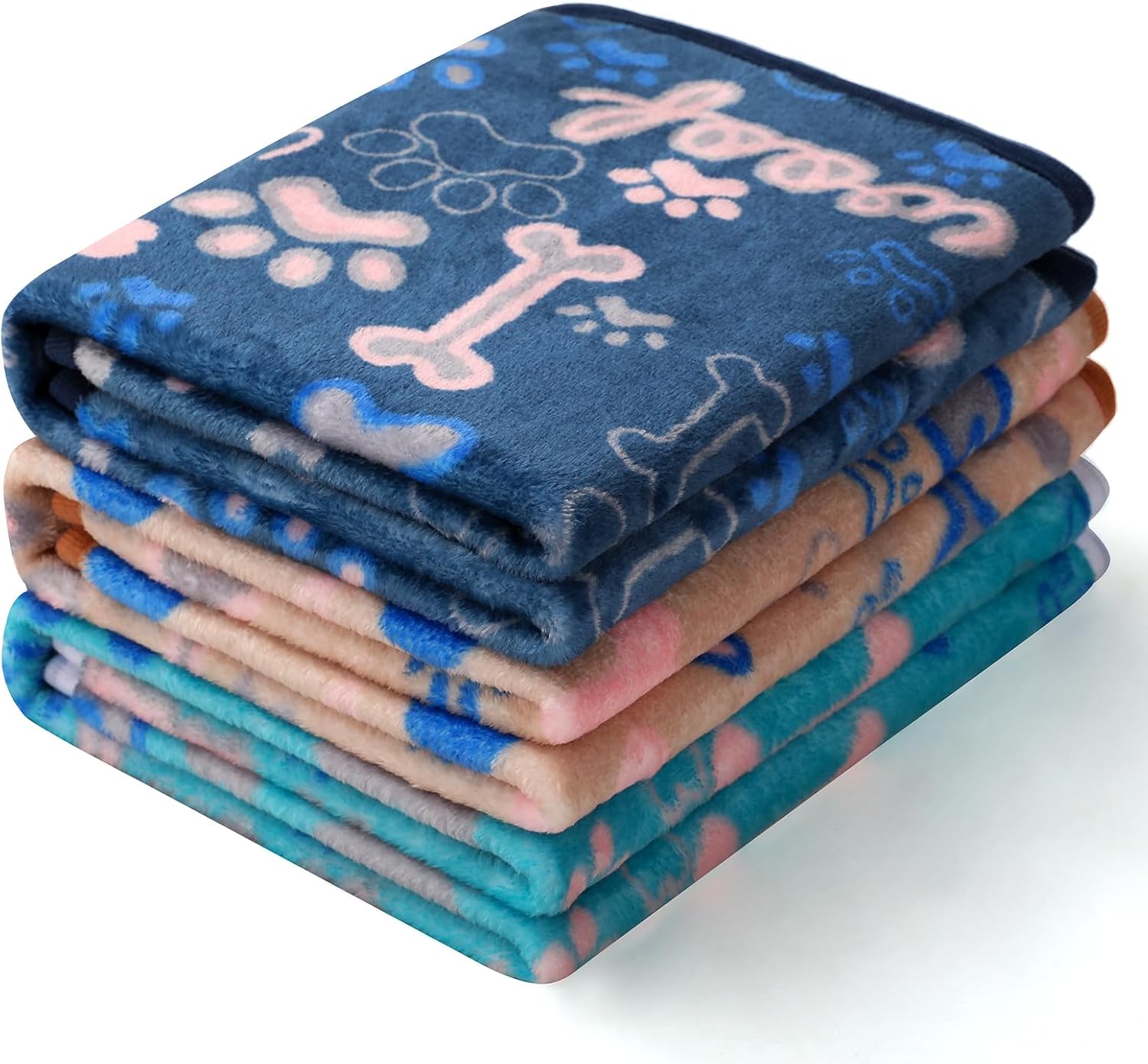 Detalle de luciphia Hundedecke Katzendecken Waschbar Flauschig – 3er Pack in 3 Farben, 40 × 60 cm / 76 × 52 cm / 104 × 76 cm