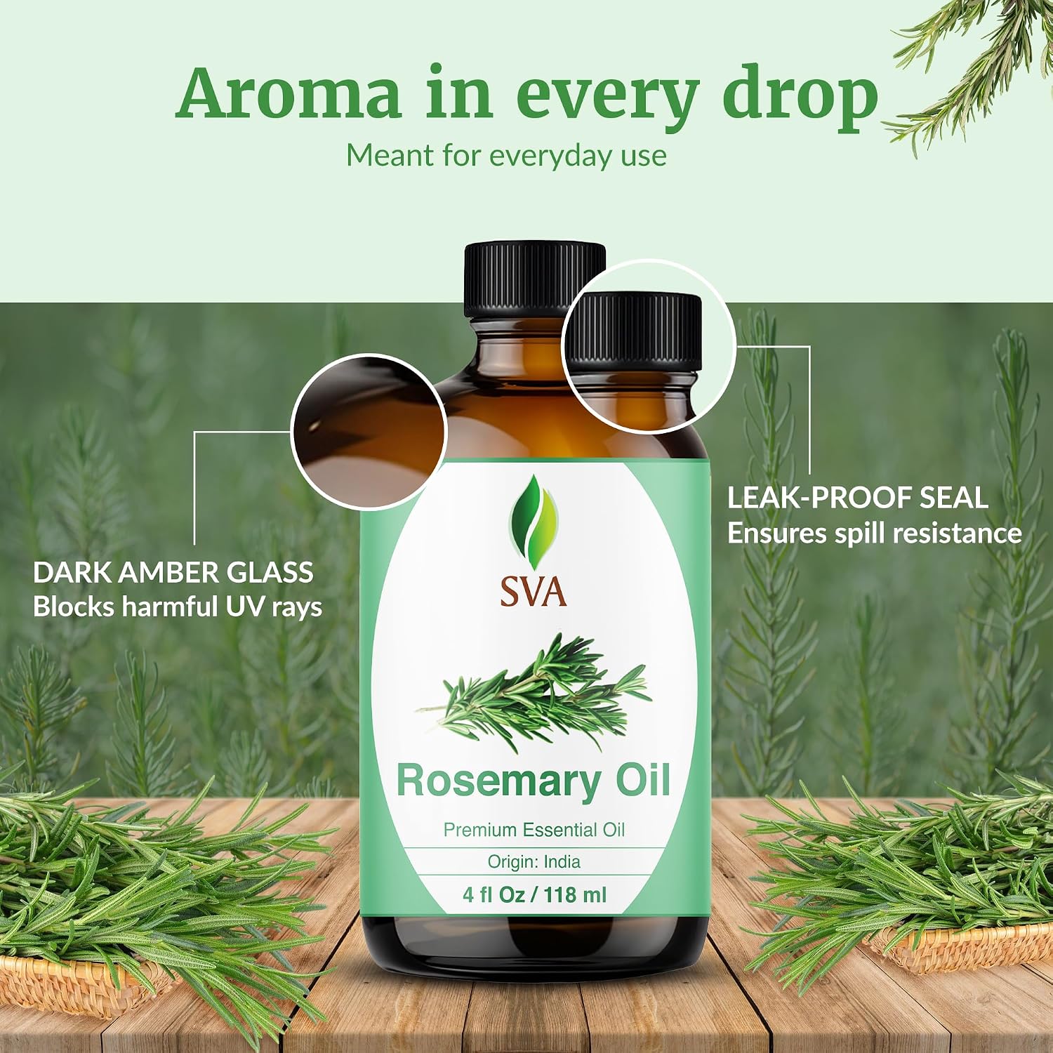 Thumbnail 6 de SVA Rosemary Essential Oil 4 fl oz