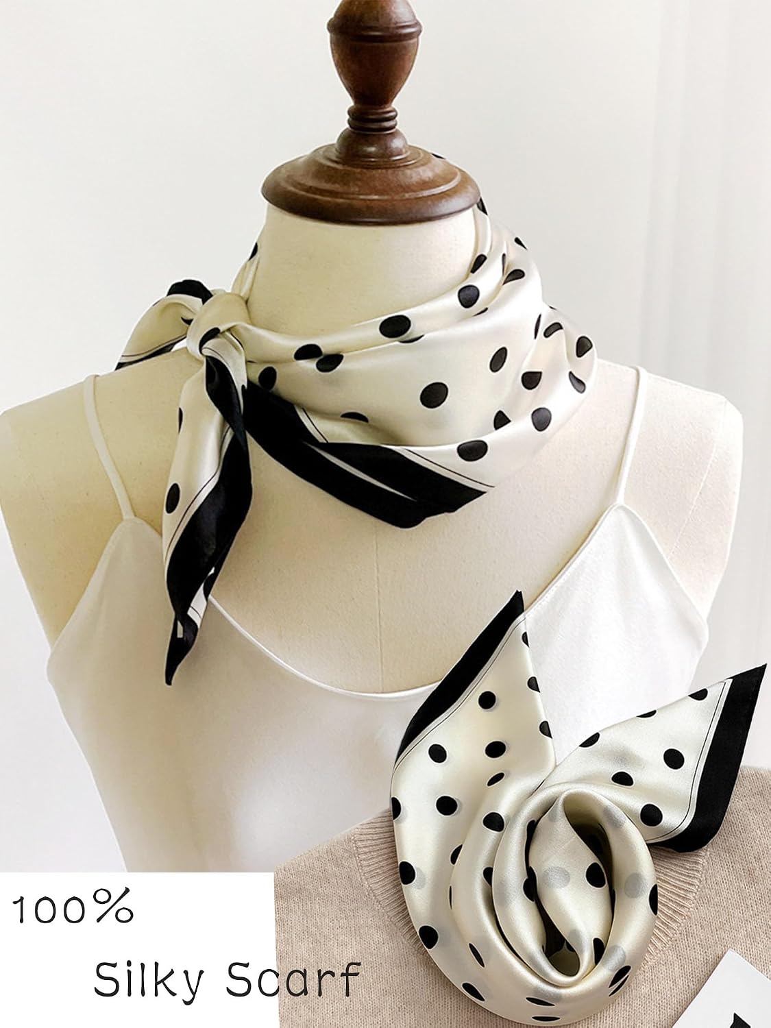 Thumbnail 5 de Dailyacc Hair Bandanas Scarf for Women — Lightweight Silk Satin Head Scarf, 27.5 x 27.5 in