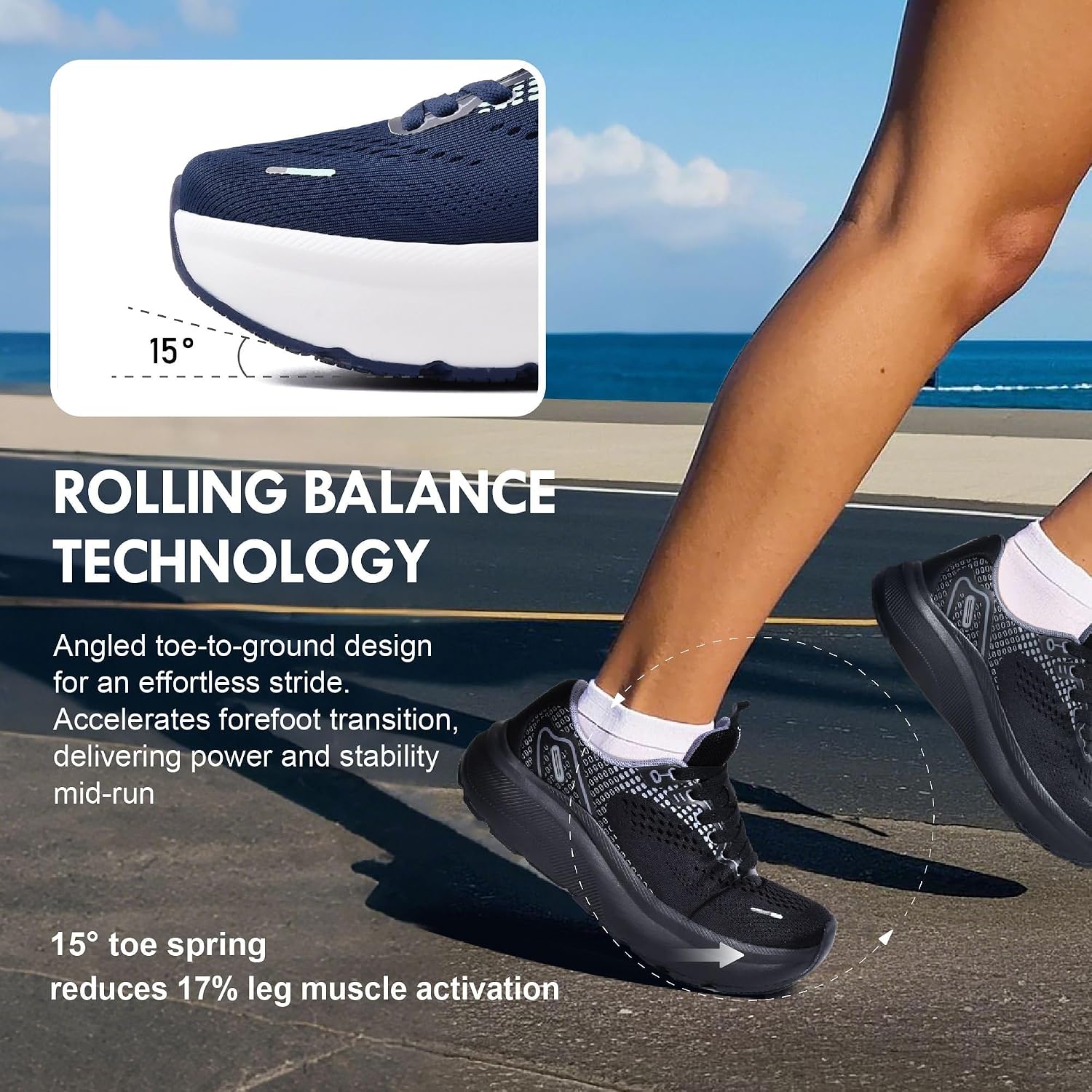 Detalle 1 de Wide Toe Box Arch Support Sneakers