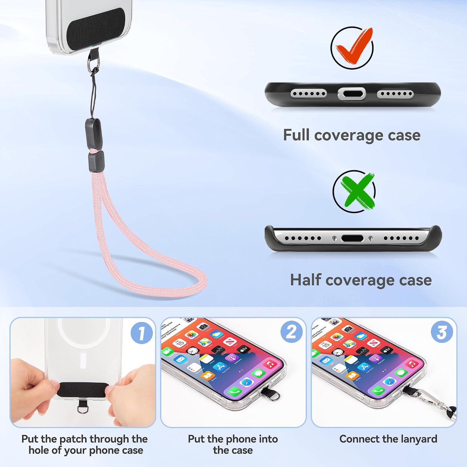 Detalle 2 de COCASES Phone lanyard crossbody 2 pack