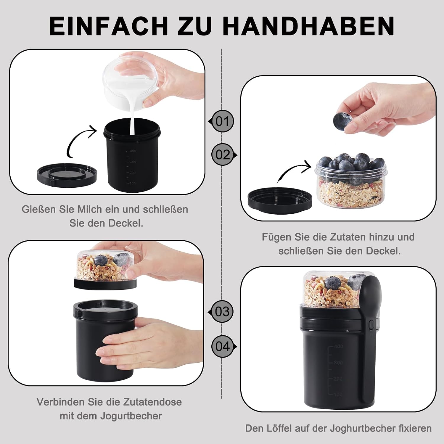 Thumbnail 6 de Swkien Müslibecher to Go 700 ml Lunchpot