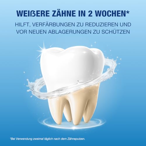 Detalle de CB12 White Mundspülung Mint, 500 ml – 12 Stunden frischer Atem, Zähneaufhellung nach 2 Wochen, Fluorid für stärkeren Zahnschmelz