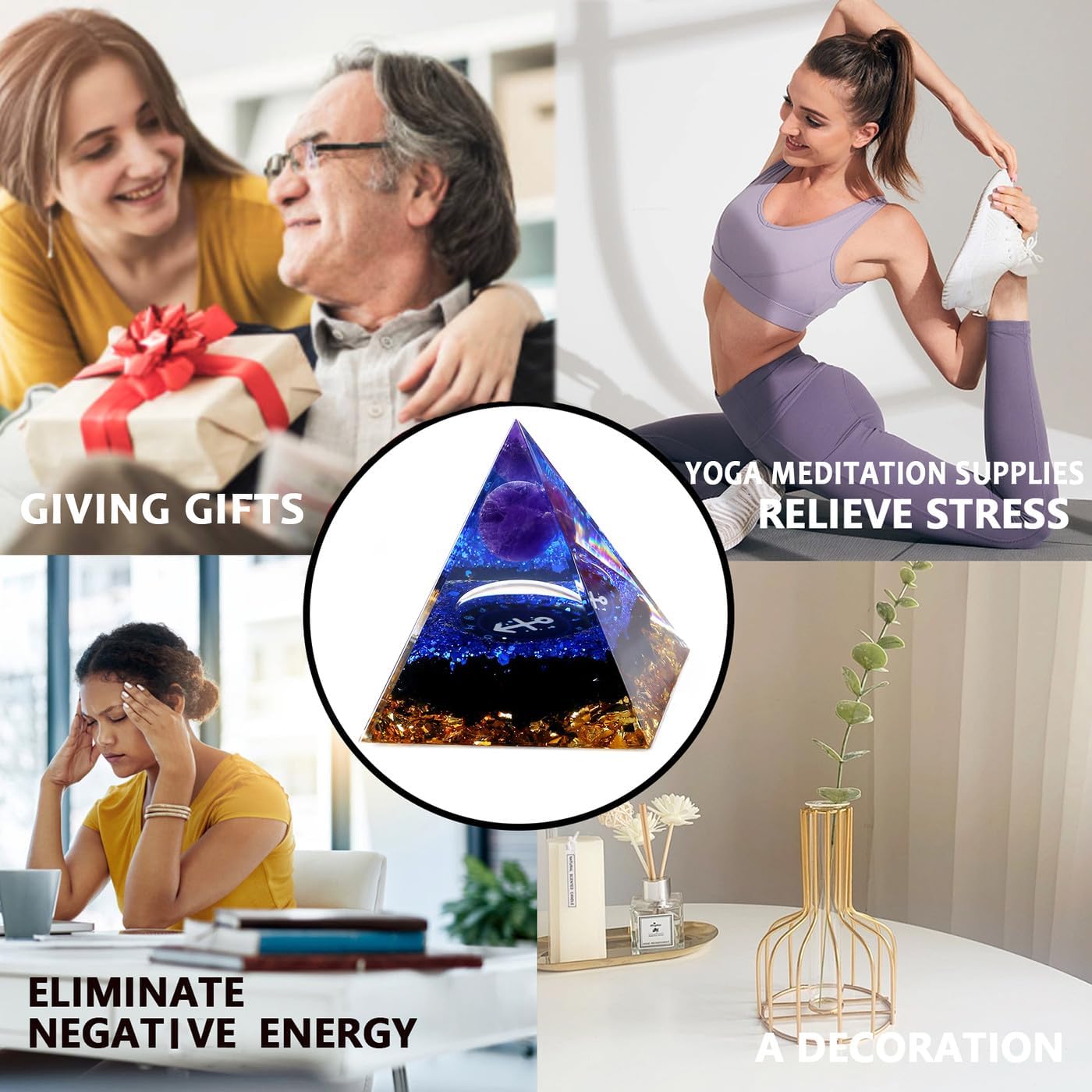 Detalle de XIANNVXI Sagittarius Crystal Tower – Healing Crystal and Reiki Gift for Sagittarius